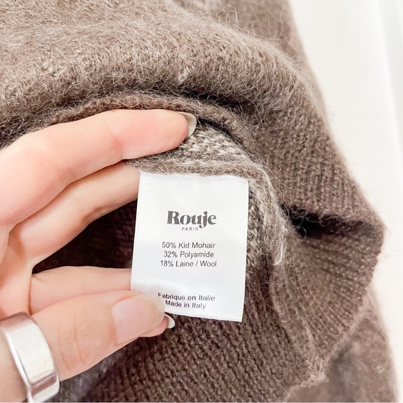 Rouje Tia Sweater Jumper Brown White Snowflake Size 36 US 4 - Picture 5 of 8